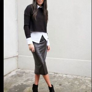 Marc by Andrew Marc high waisted leather skirt 7/8 9/10